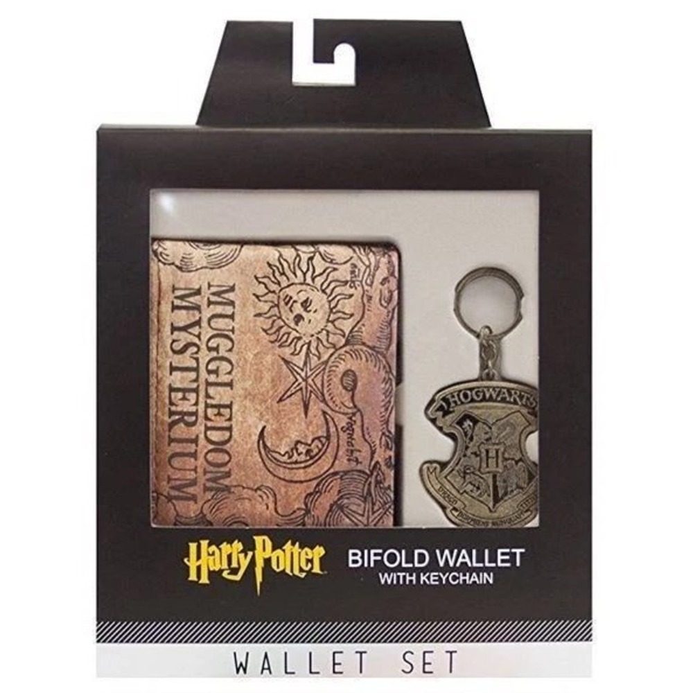 Bioworld: Harry Potter Bifold‎ Wallet Hogwarts Keychain Set